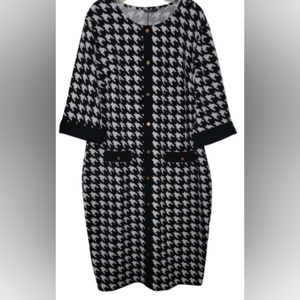 NWOT 4XL(20) Shein Bodycon Houndstooth Dress